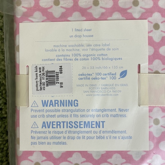 NWT Pottery Barn Baby Crib Fitted Sheet - Picture 3 of 4